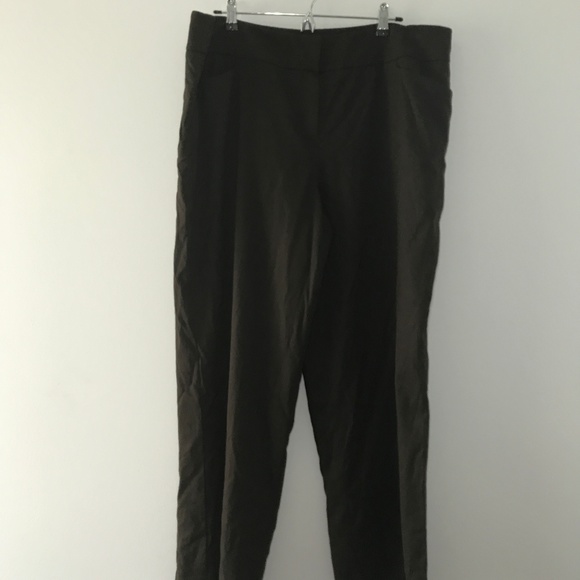 Talbots Pants - Plus Size Brown Stretch Trouser Pants Size 18W